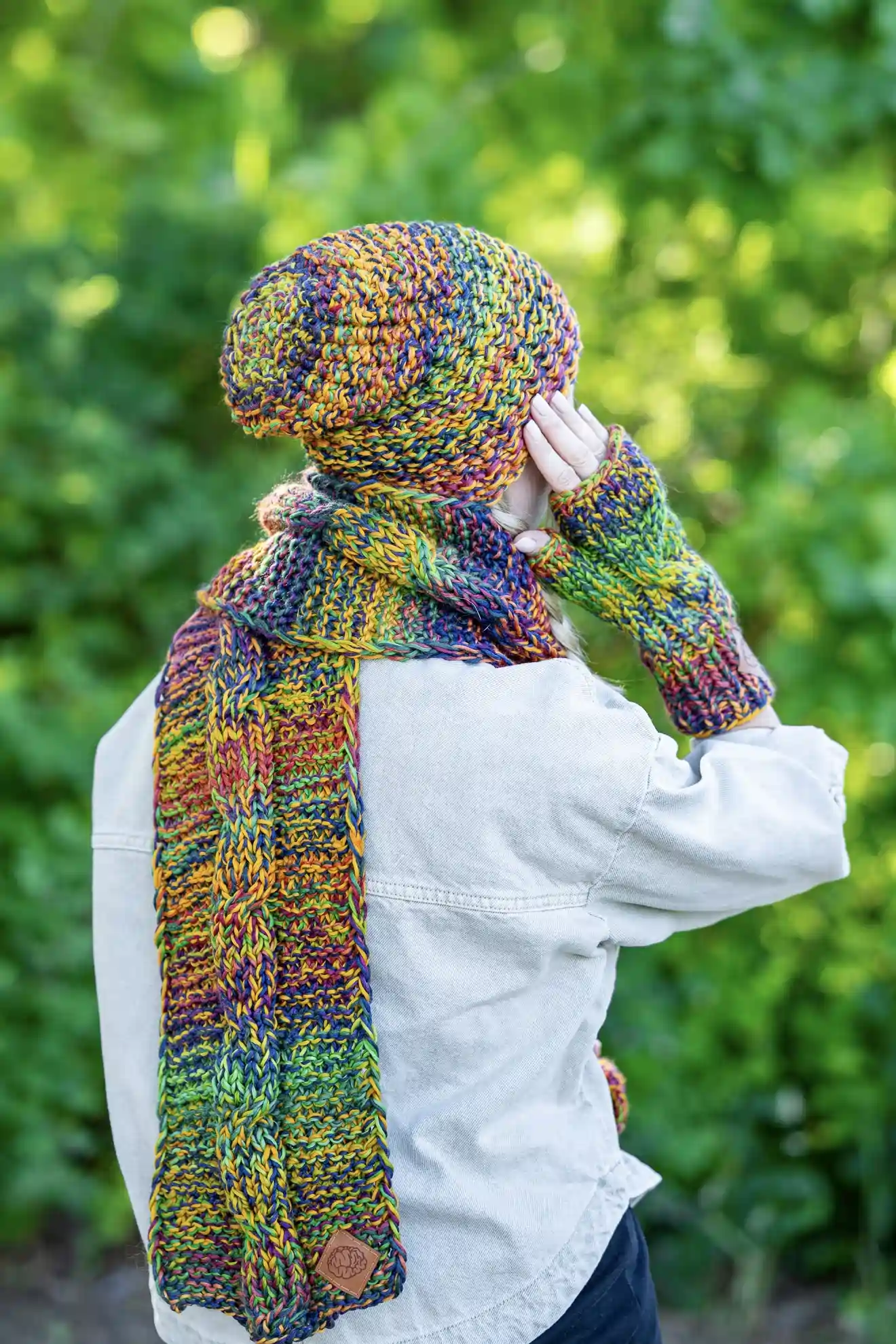 Czapka MERINO 100% Neverland "Kolory" + podszewka BAWEŁNA 92 czapka z dodatkową warstwą ocieplenia
