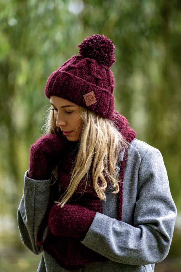 Czapka MERINO Euforia "Bordo"