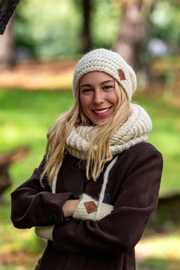 Czapka MERINO This is it “Beżowy ecru”