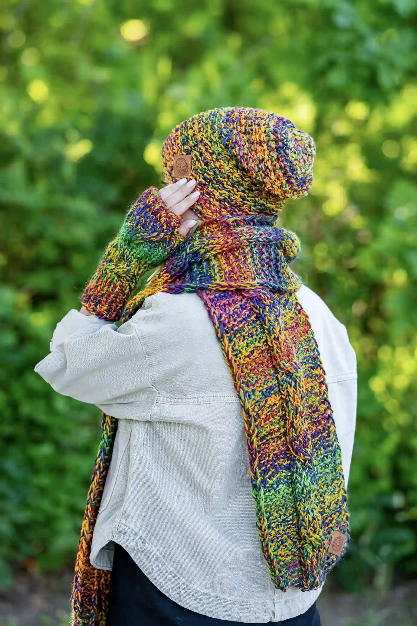 Czapka MERINO 100% Neverland "Kolory" + podszewka BAWEŁNA 86 czapka z wewnętrzną podszewką