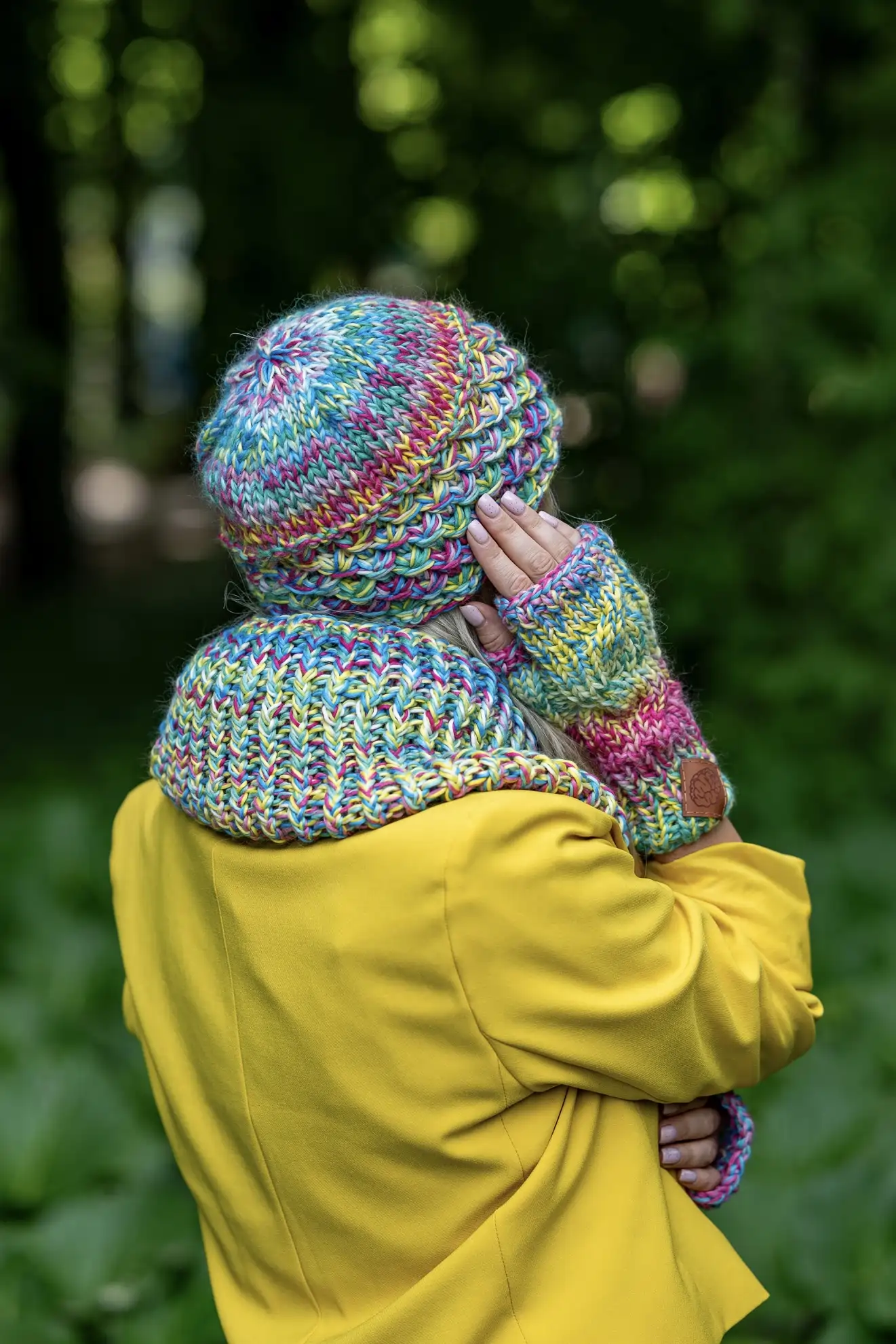 Czapka MERINO 100% Hope "Cukierki" + podszewka BAWEŁNA 69 damska czapka merino