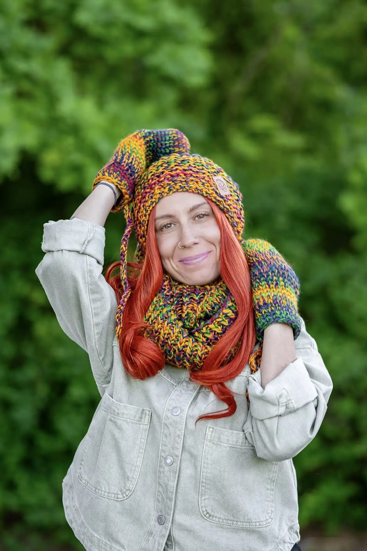 Czapka MERINO 100% Neverland "Kolory" + podszewka BAWEŁNA 89 damska czapka merino