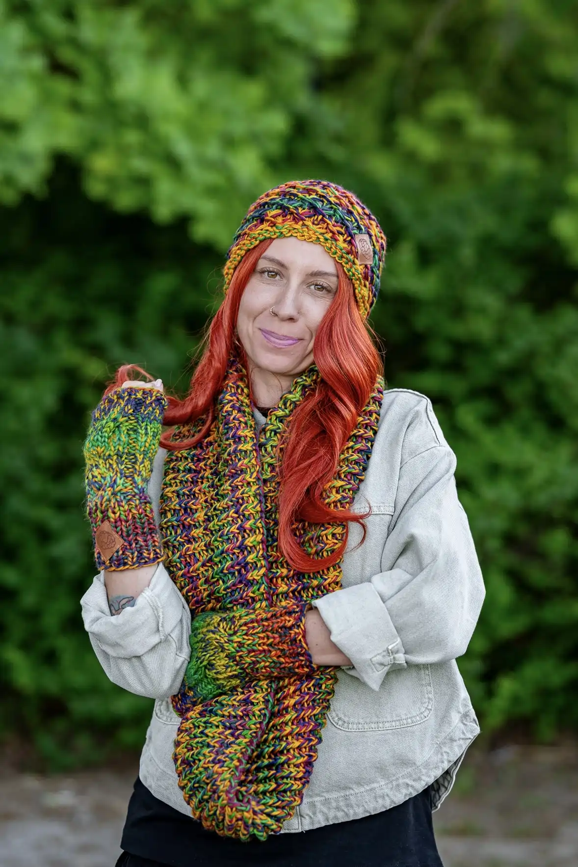 Czapka MERINO 100% Hope "Kolory" + podszewka BAWEŁNA 39 damska czapka merino