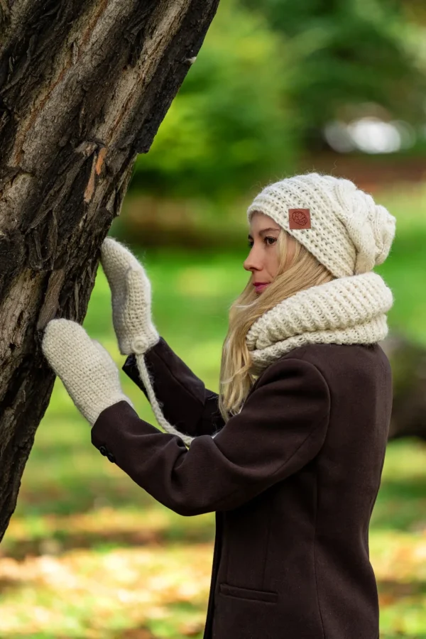 Czapka MERINO This is it “Beżowy ecru”
