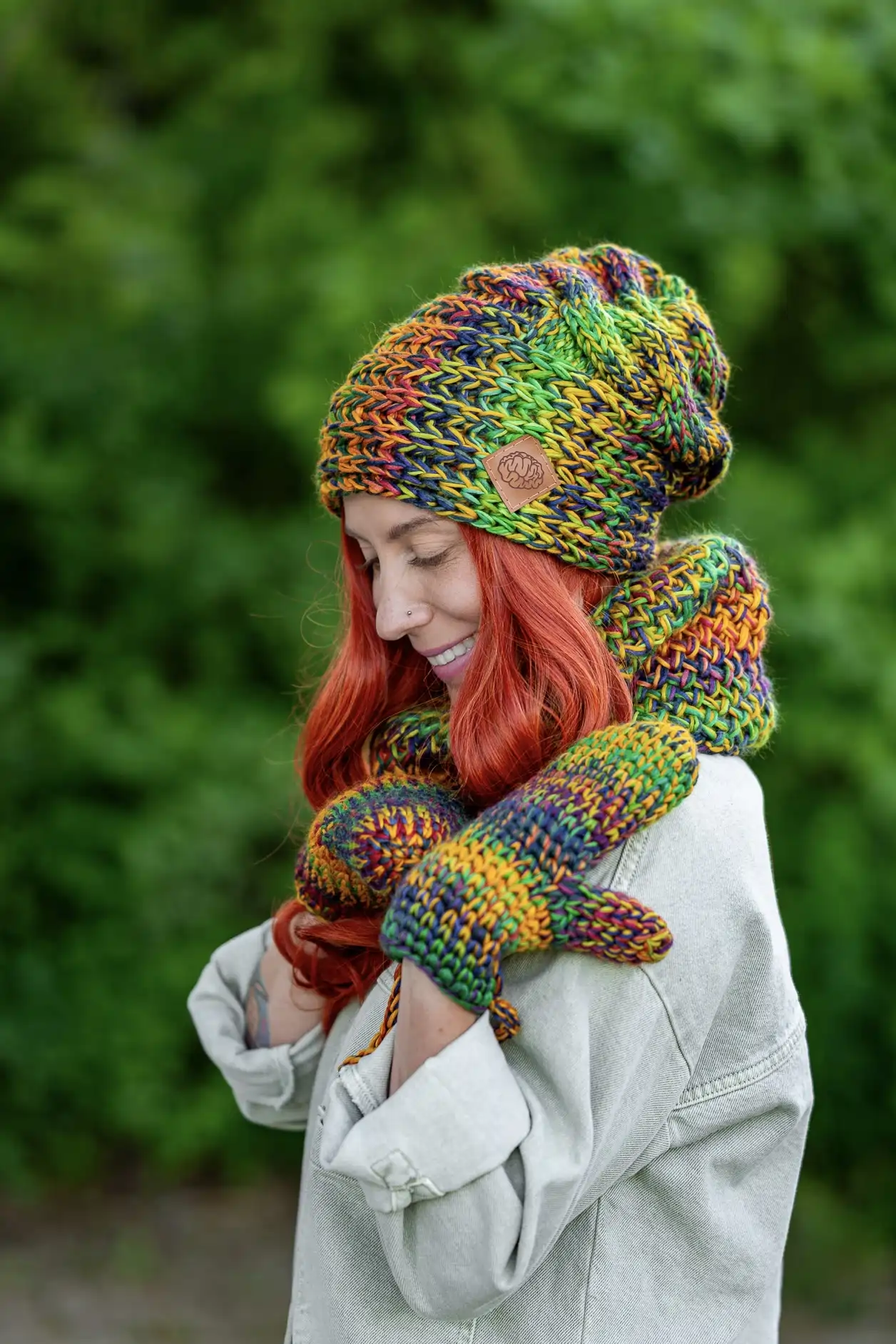 Rękawiczki MERINO 100% "Kolory" 52 damskie rękawiczki merino
