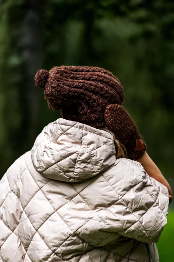 Czapka MERINO Smile "Brąz"+ podszewka JEDWAB