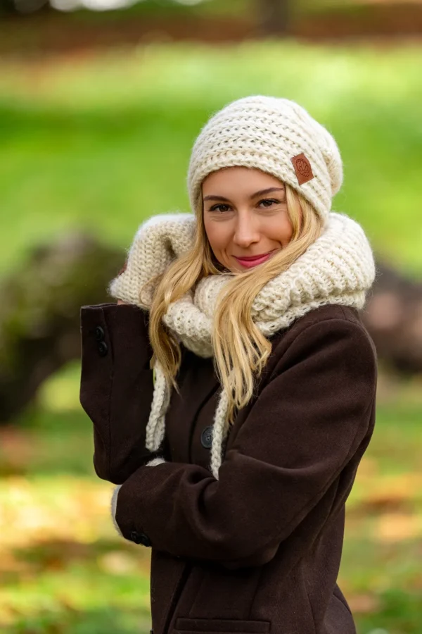 Czapka MERINO This is it “Beżowy ecru”