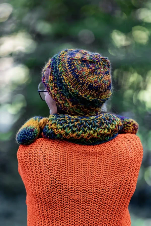 Czapka MERINO Hope  "Kolory" + podszewka BAWEŁNA