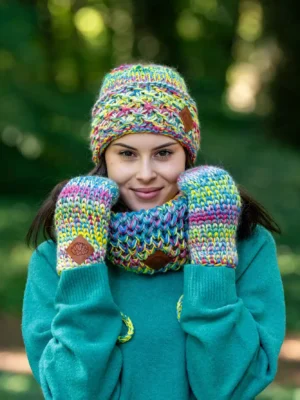 Czapka MERINO Hope "Cukierki" + podszewka BAWEŁNA Czapka MERINO Hope "Cukierki" + podszewka BAWEŁNA