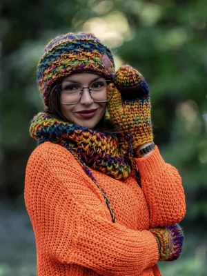 Mały komin MERINO  "Kolory"