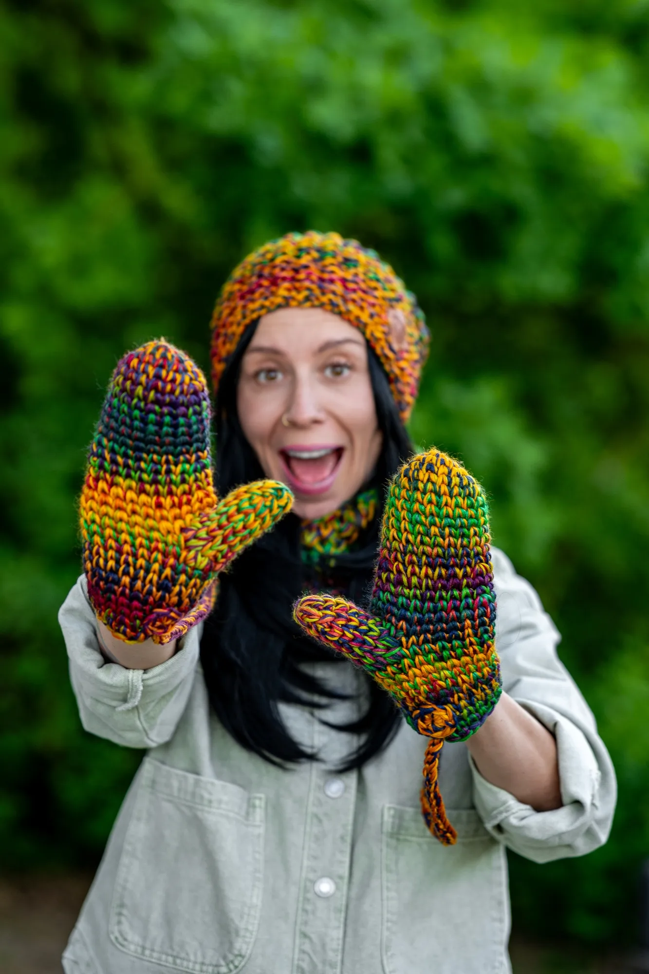 Rękawiczki MERINO 100% "Kolory" 57 kolorowe rękawiczki merino