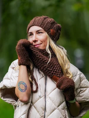 Mały komin MERINO "Brązowy"