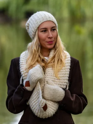 Komin MERINO "Beżowy Ecru"