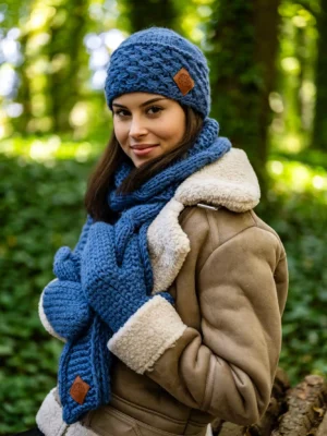 Czapka MERINO Hope "Ciemny niebieski" + podszewka JEDWAB Czapka MERINO Hope "Ciemny niebieski" + podszewka JEDWAB