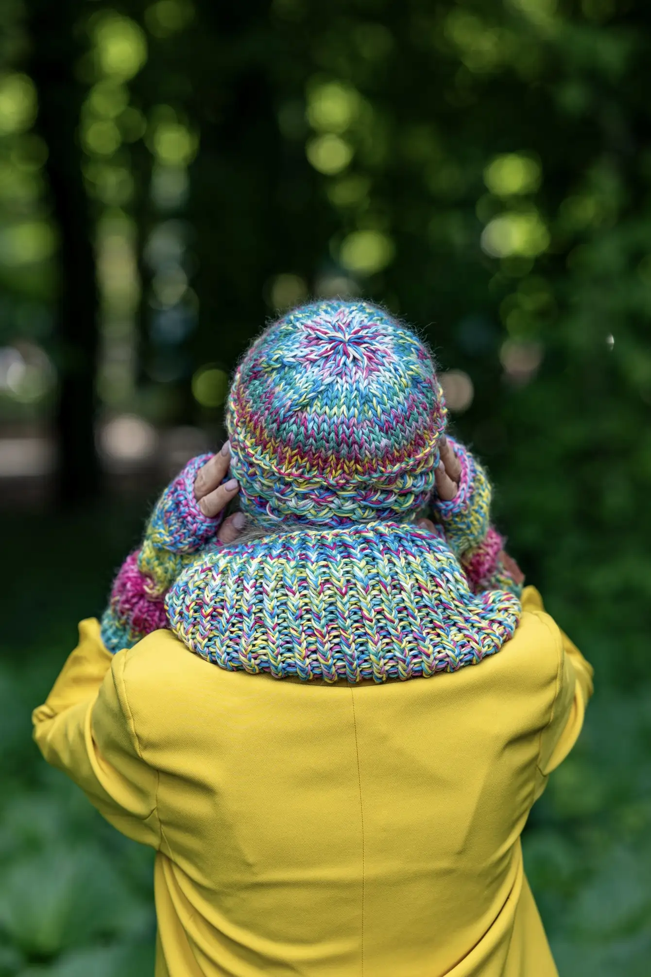 Czapka MERINO 100% Hope "Cukierki" + podszewka BAWEŁNA 70 krótka czapka z merynosa