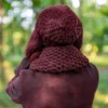 Czapka MERINO Neverland "Bordo" + podszewka JEDWAB
