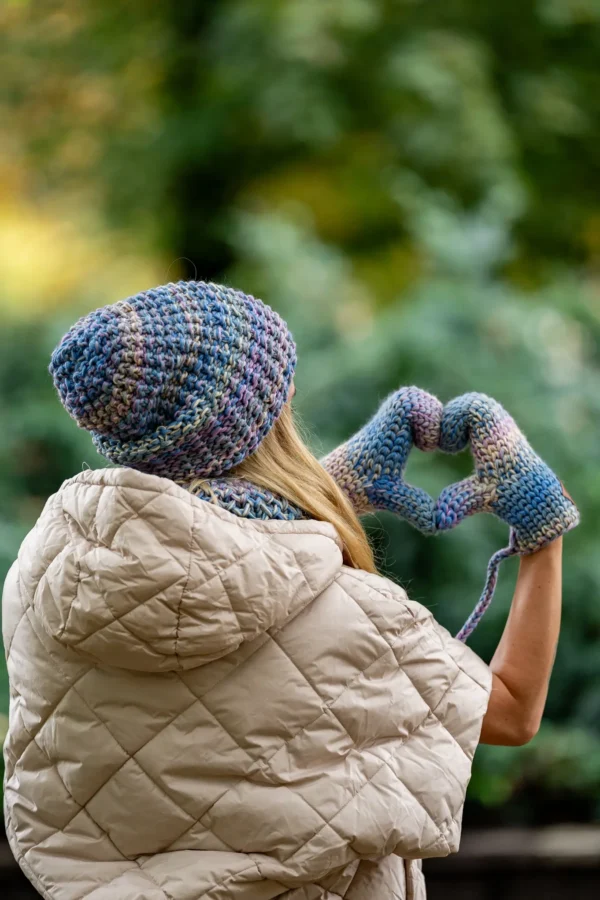 Czapka MERINO Neverland "Pastele" + podszewka BAWEŁNA