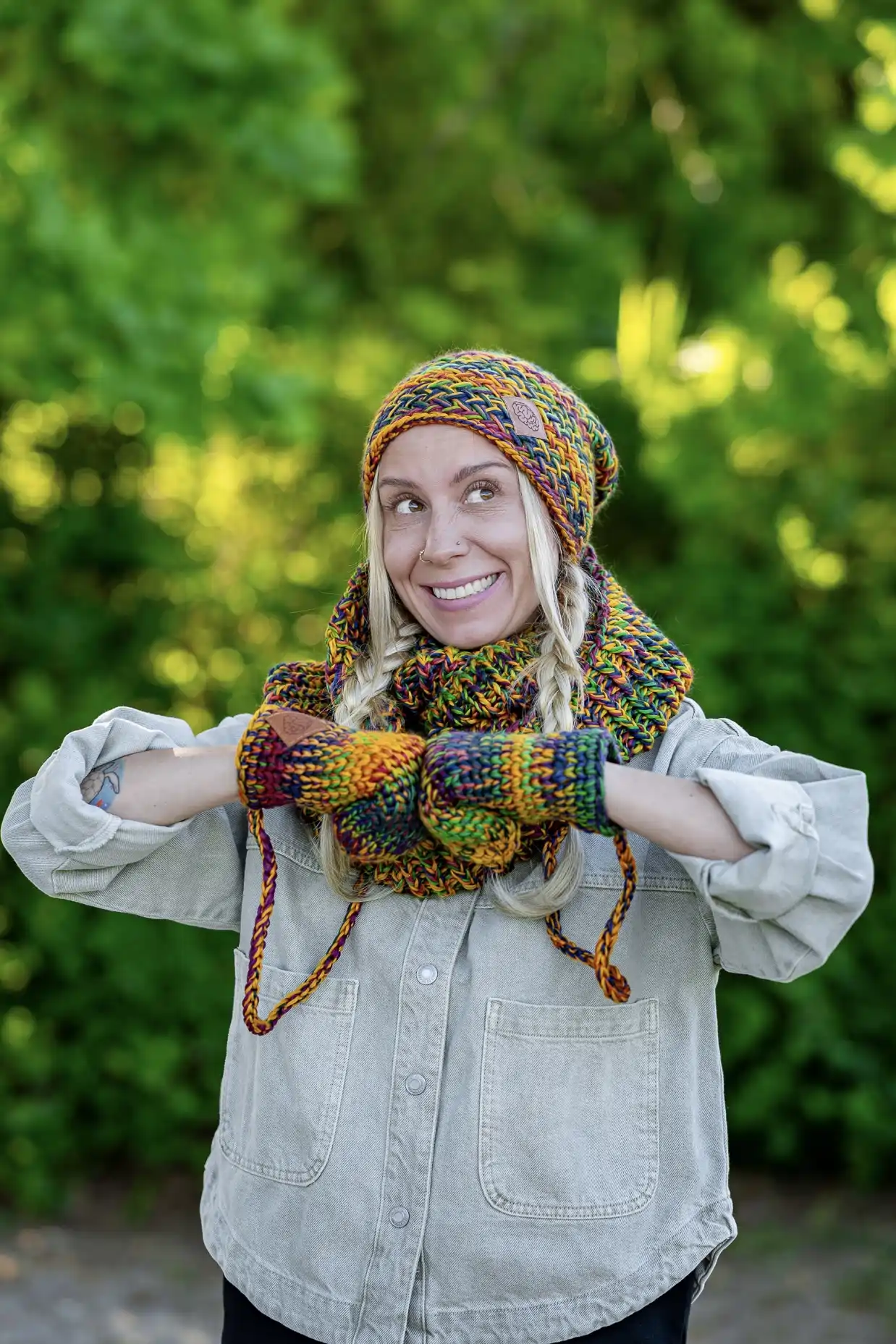 Rękawiczki MERINO 100% "Kolory" 53 rękawiczki z naturalnych włókien