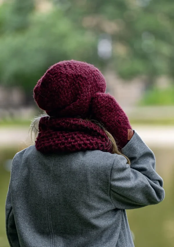 Mały komin MERINO  "Bordo"
