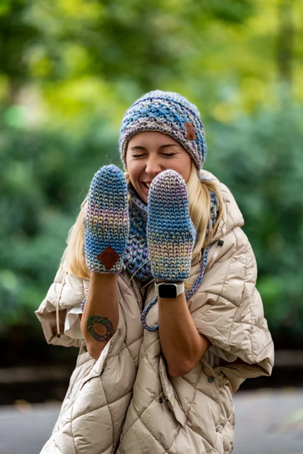 Czapka MERINO Hope "Pastele" + podszewka BAWEŁNA