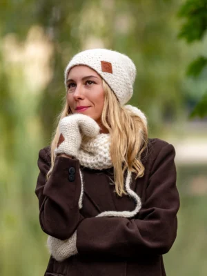 Czapka MERINO Explorer “Beżowy ecru”