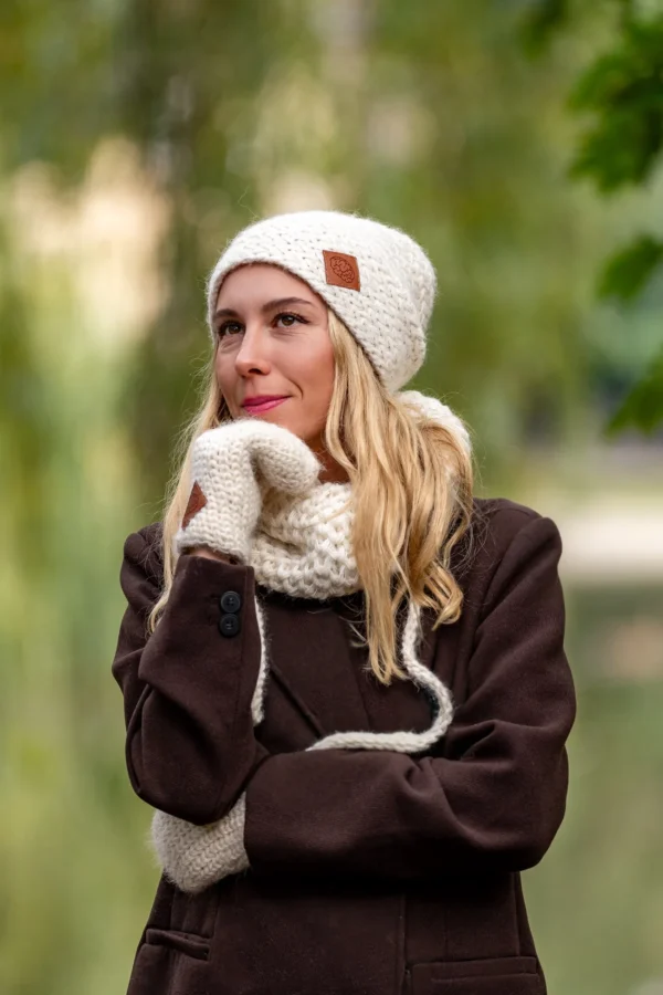 Czapka MERINO Explorer “Beżowy ecru”