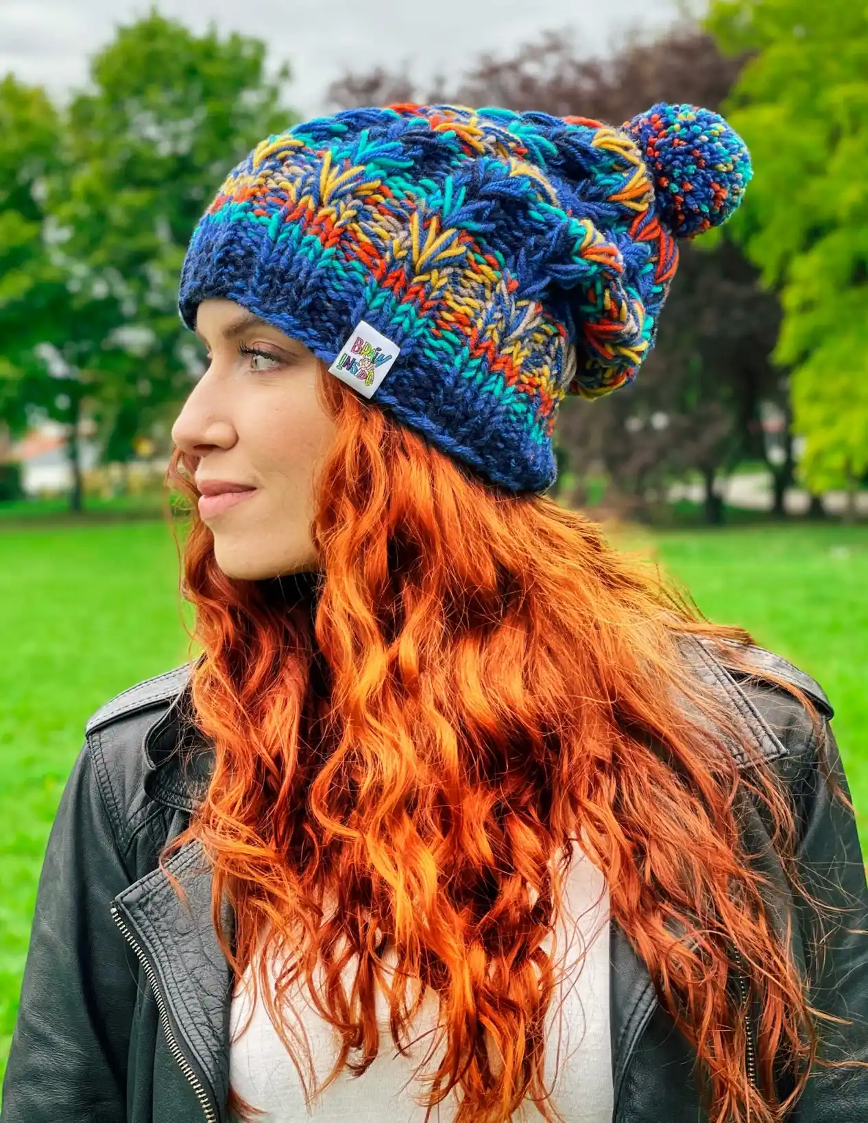 Czapka MERINO 50% "Górski potok" SMILE 105 GLOWNE czapka na narty podszyta polarem