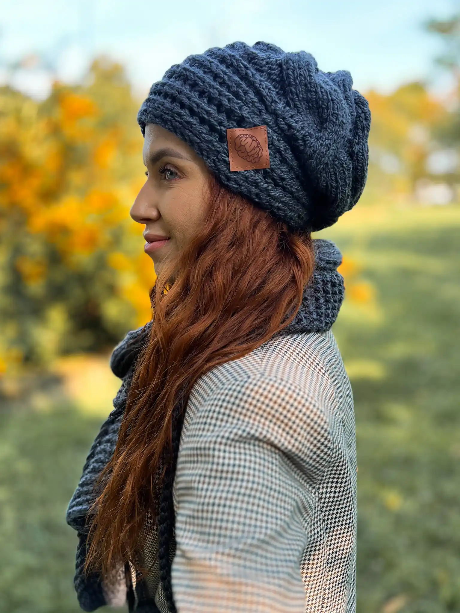 Luźna czapka THIS IS IT "Ciemny szary" 194 czapka oversize merino