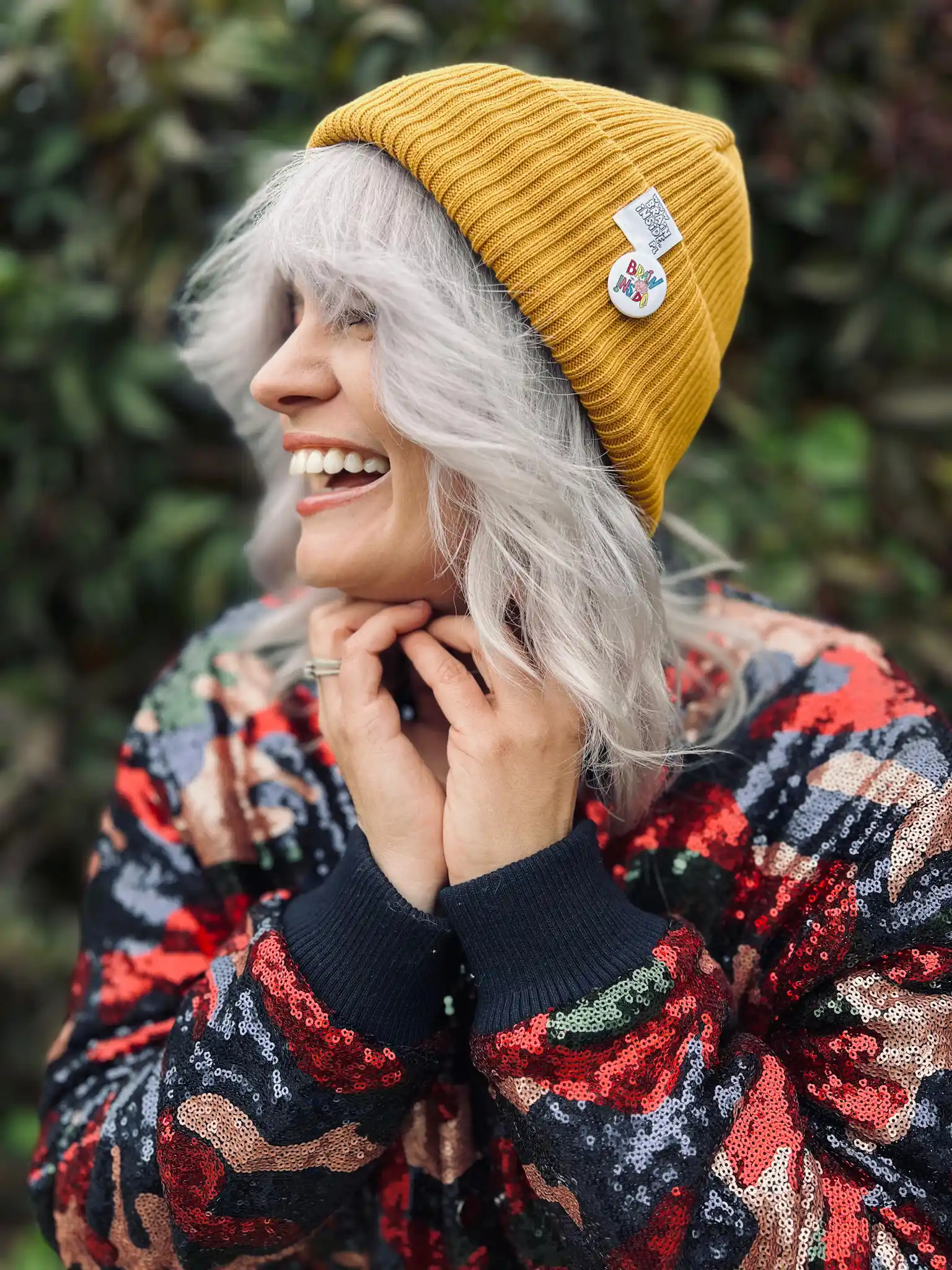 Czapka beanie z bawełny logo kolorowe "Miodowa musztarda" 125 Glowne 22 1
