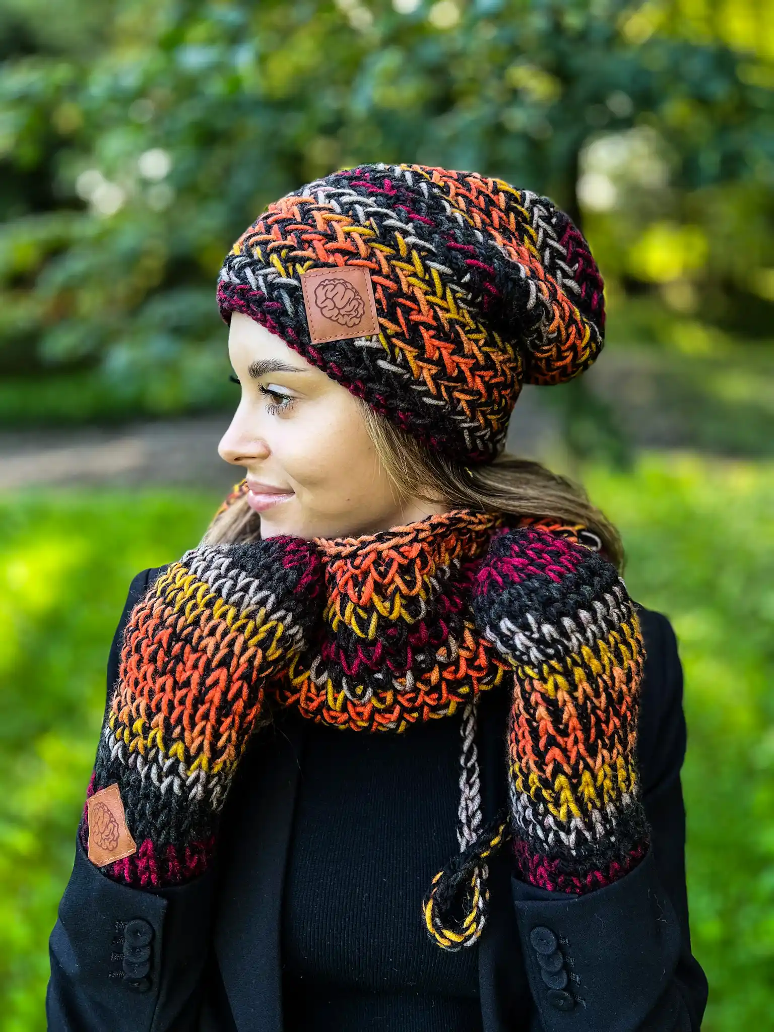 Ciepła czapka MERINO 50% ,,Ciemna jesień" EXPLORER 132 Glowne 3 5