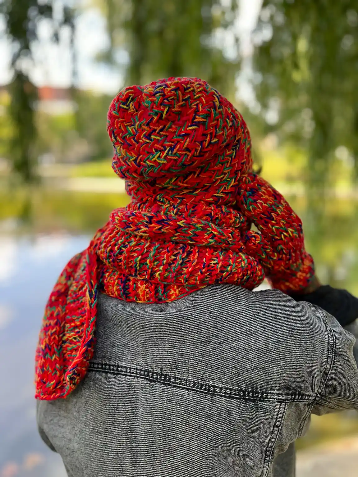 Męska czapka MERINO 50% EXPLORER ,,Czerwienie" 178 Meska czapka bez pompona i podszewki