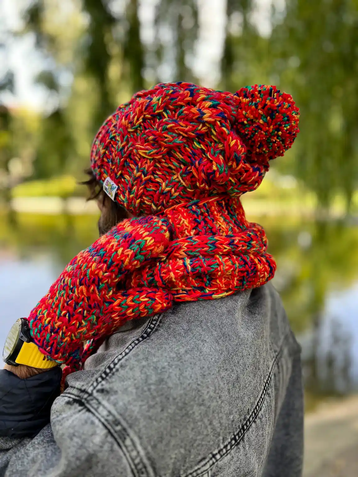 Meska czapka handmade na zime 1