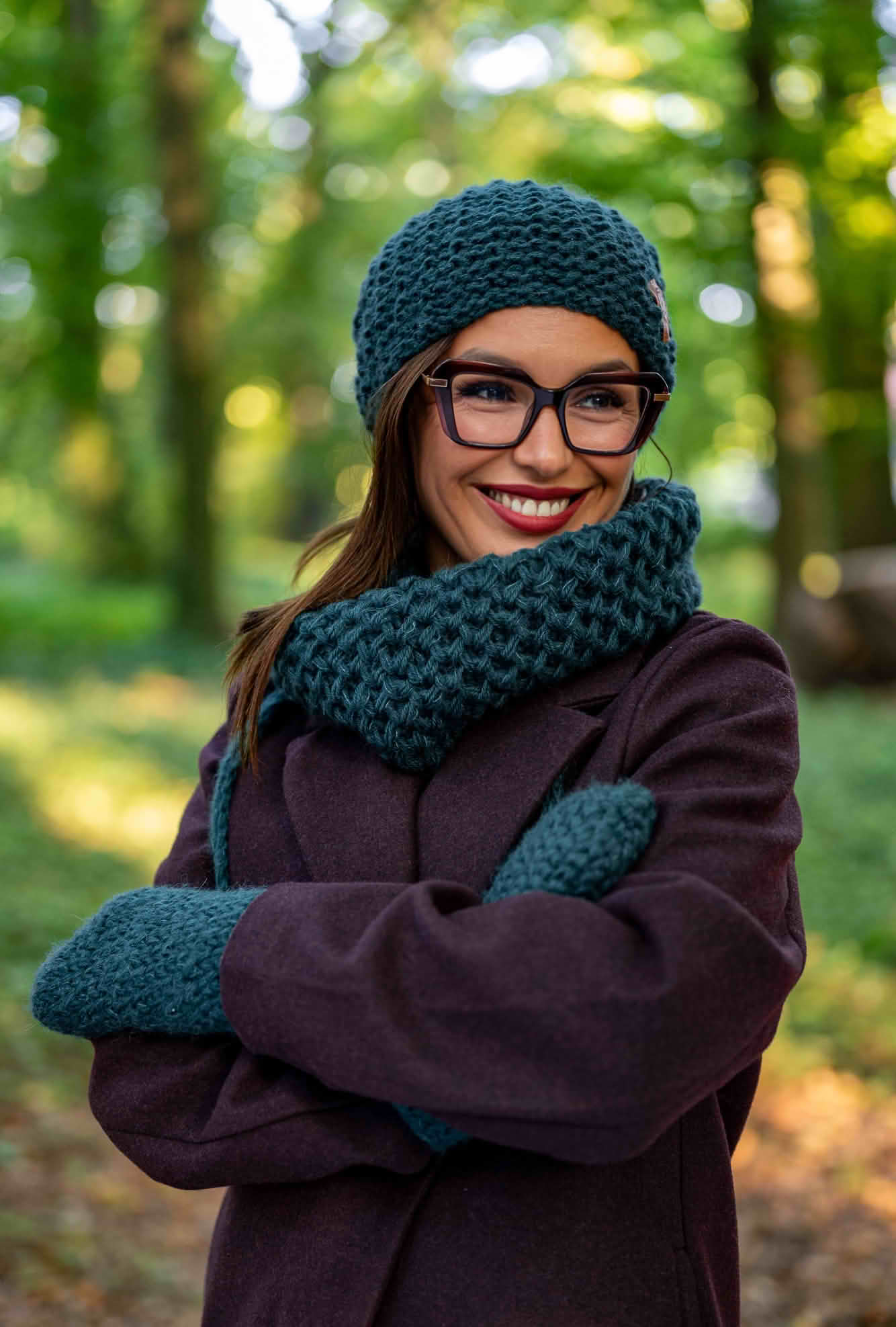 Mały komin ALPAKA "Zielony" 168 ZIELONY KOMIN MERINO
