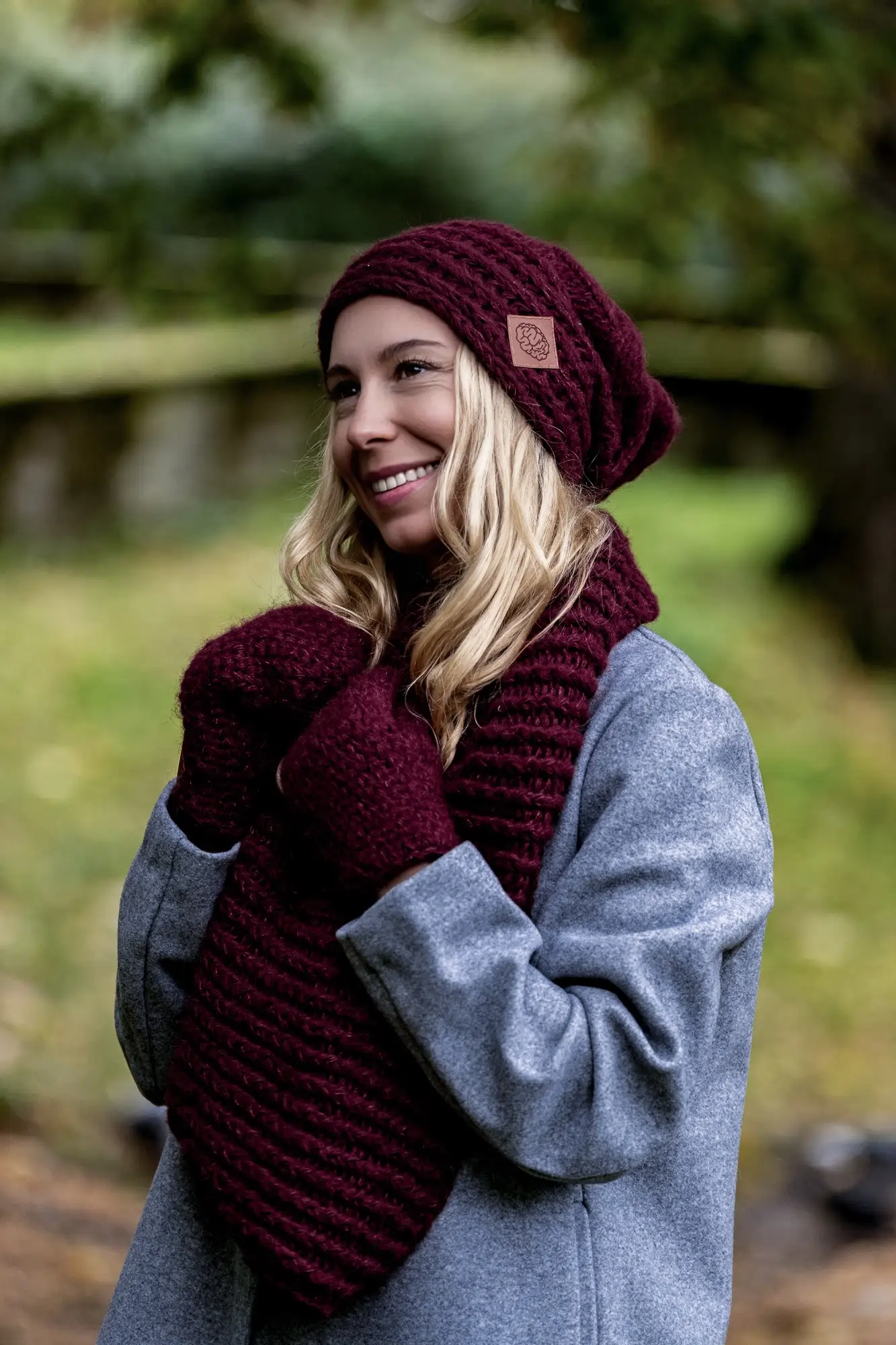 Czapka MERINO This is it "Bordo" 40 akcesoria zimowe z logo firmy