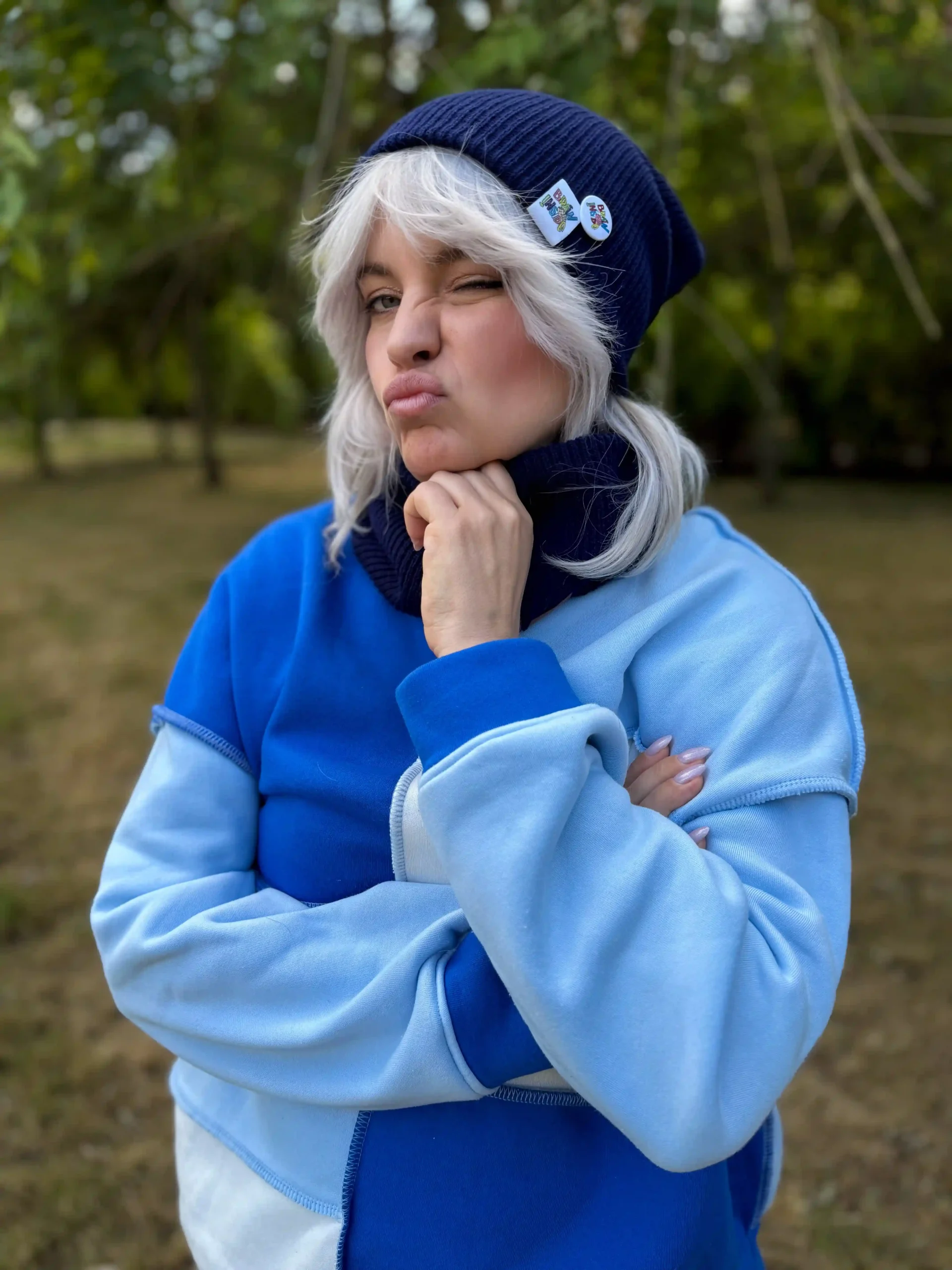 Komin na szyję "Granat" 16 bawelniana czapka smerfetka scaled 1