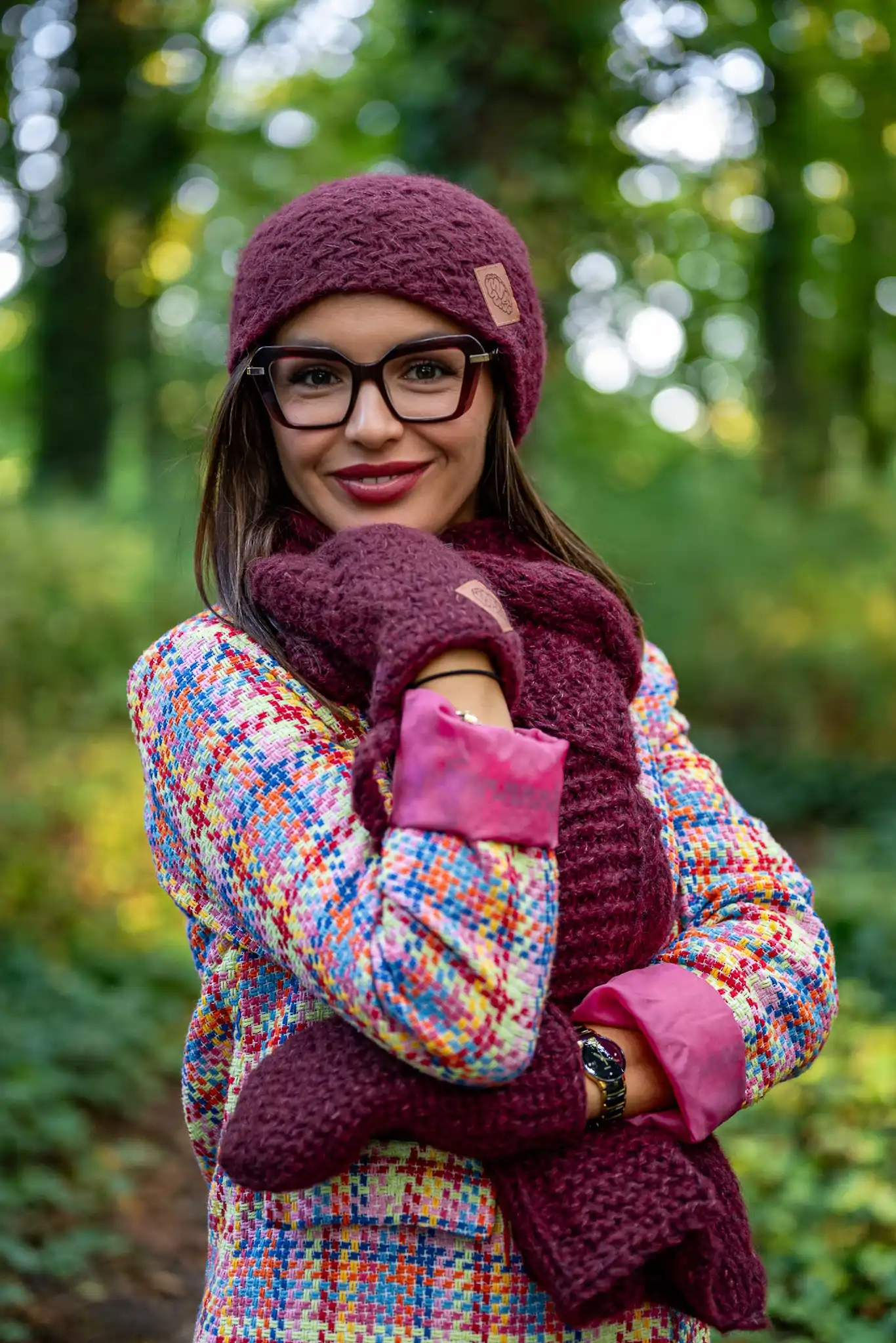 Czapka MERINO Explorer "Bordo" 134 beanie bordowa merino