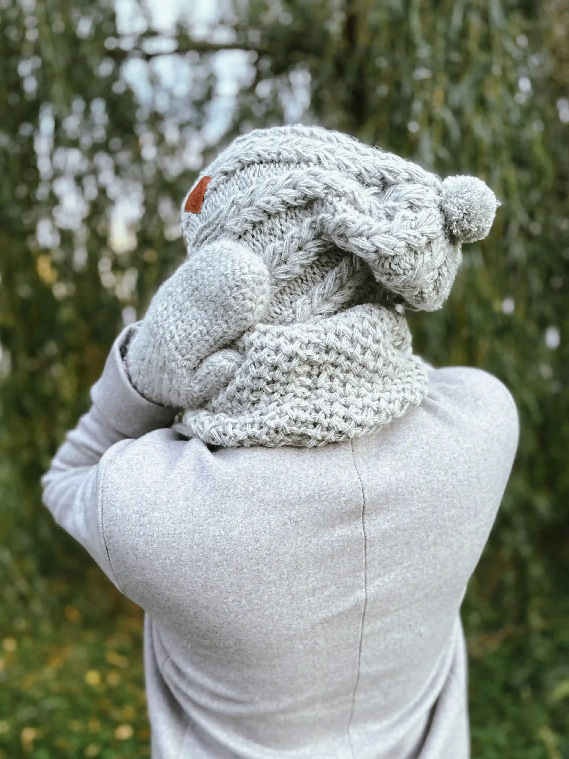 Męska czapka MERINO Smile "Wybielony szary" + podszewka JEDWAB 57 beanie meska 4 scaled 1