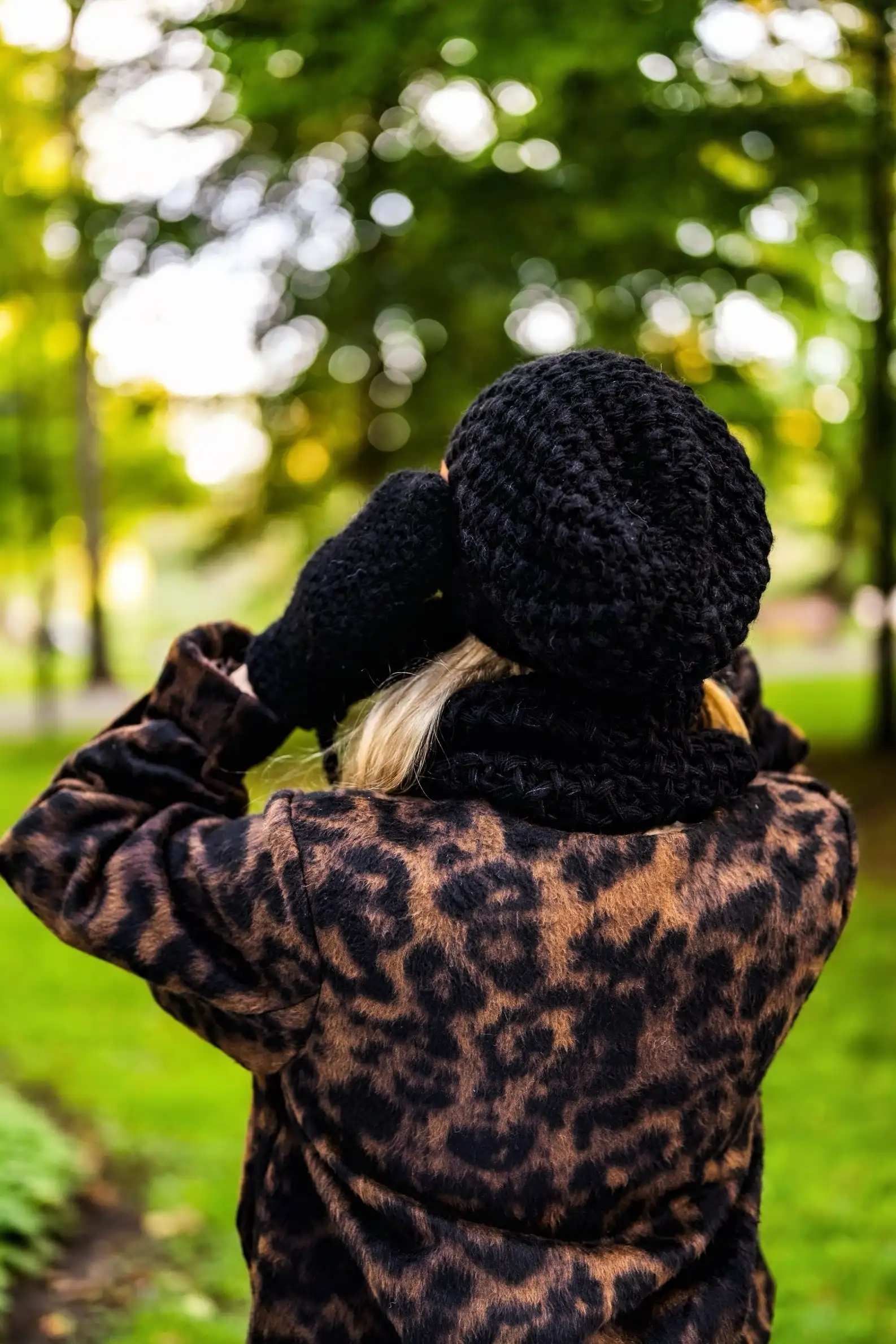 Czapka MERINO Neverland "Czarny" + podszewka JEDWAB 219 beanie podszyta jedwaniem