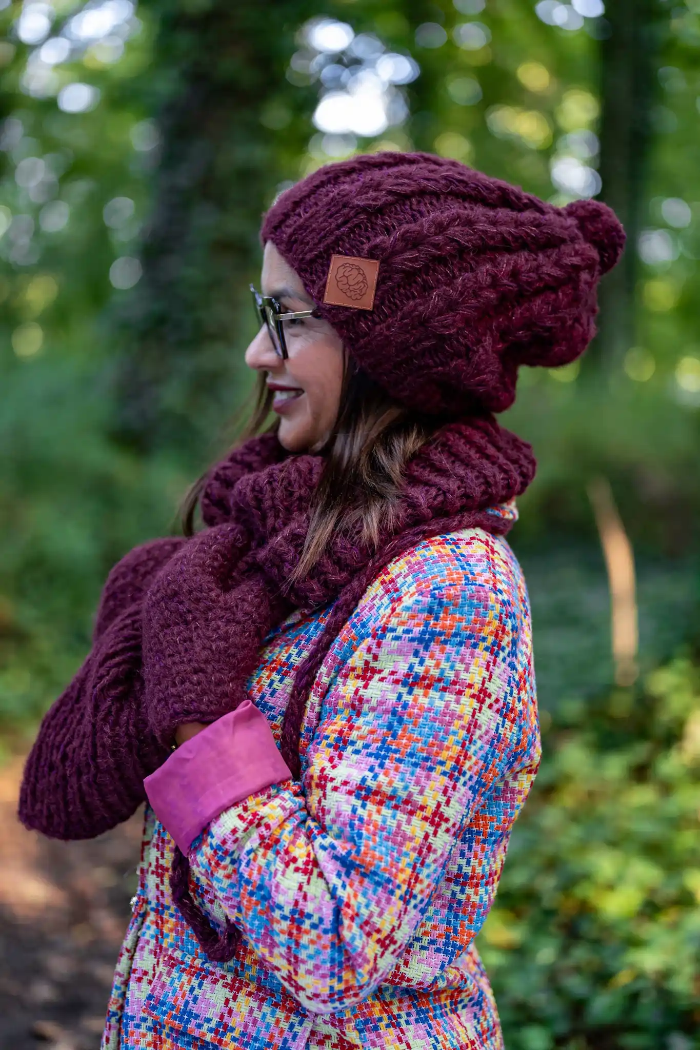 Komin MERINO "Bordo" 169 bordowy komin merino