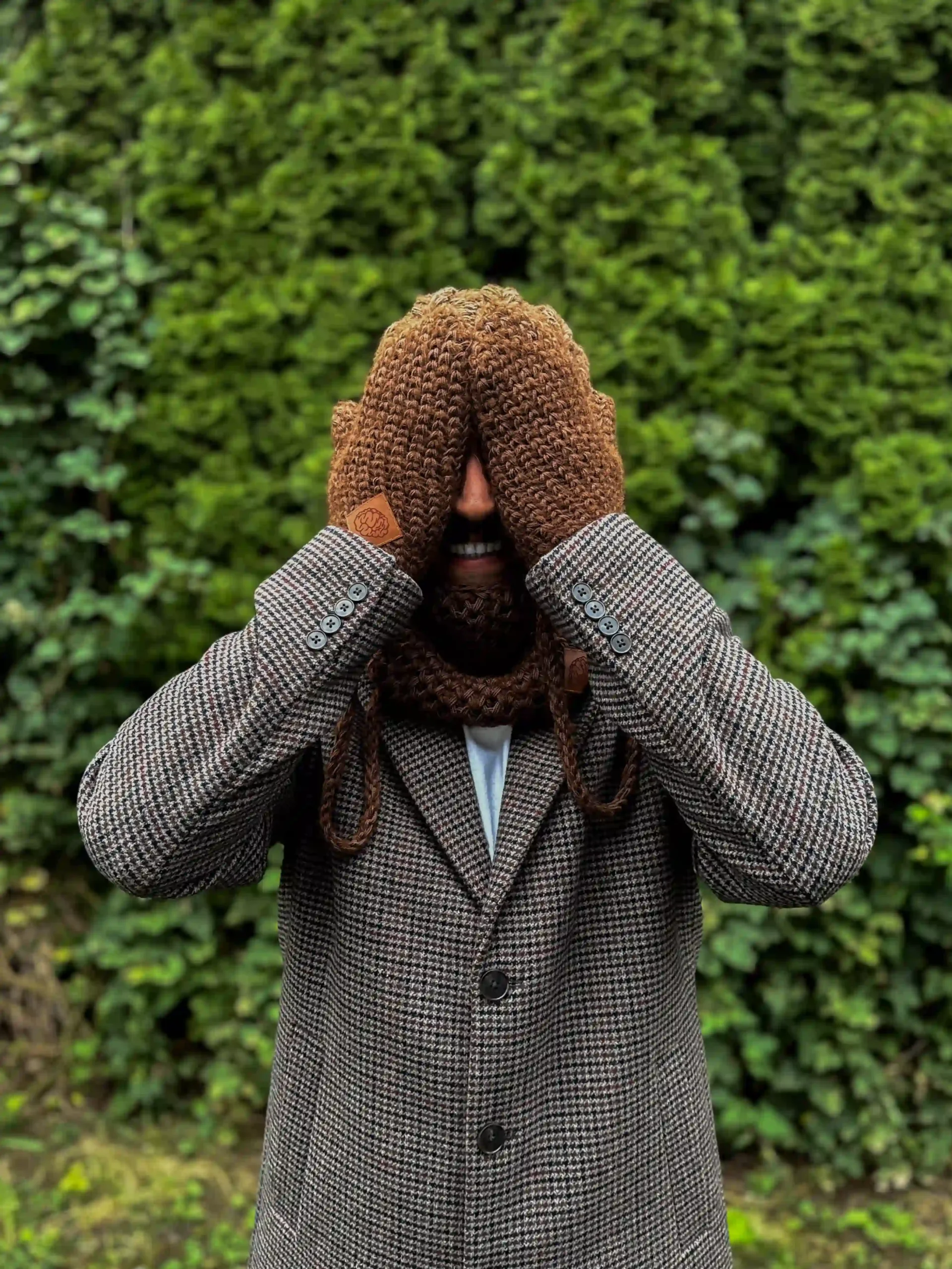 Męskie rękawiczki MERINO "Brąz" 54 brazowe rekawiczki merino scaled 1