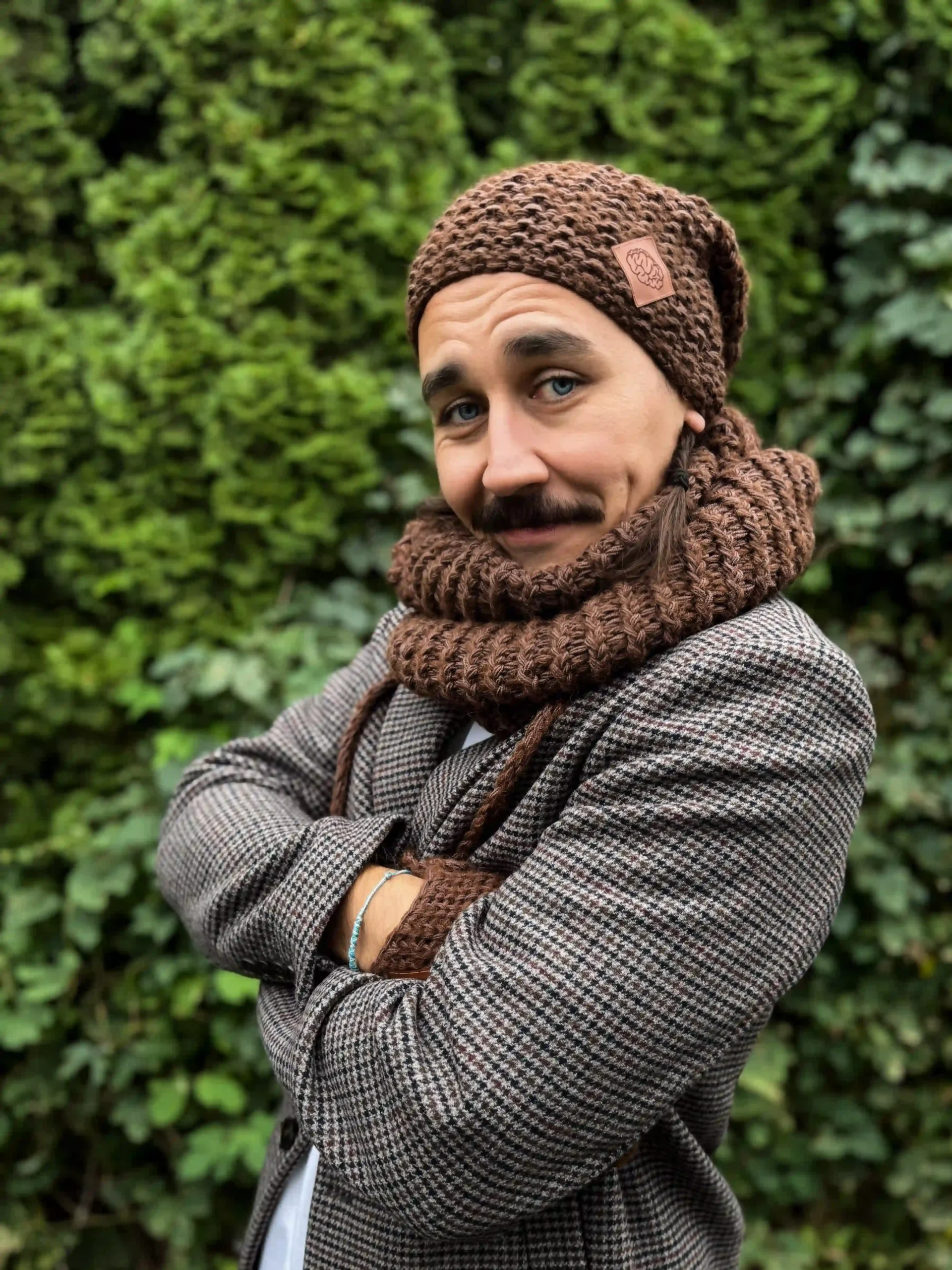 Męski komin MERINO "Brąz" 136 brazowy komin merino scaled 1