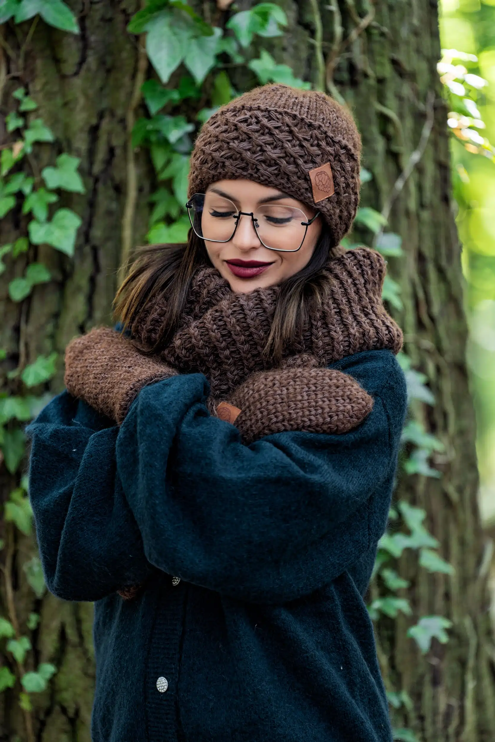 Komin MERINO "Brązowy" 114 brazowy szalik merino 1