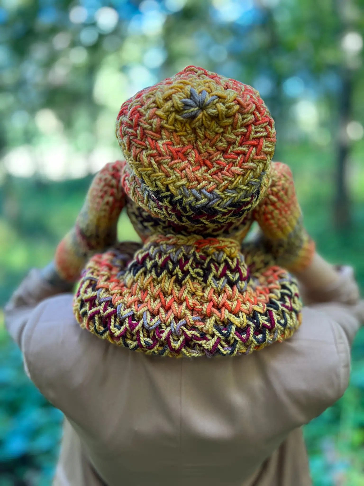 Ciepła czapka zimowa EXPLORER ,,Jasna jesień" 190 ciepla czapka handmade na zagle