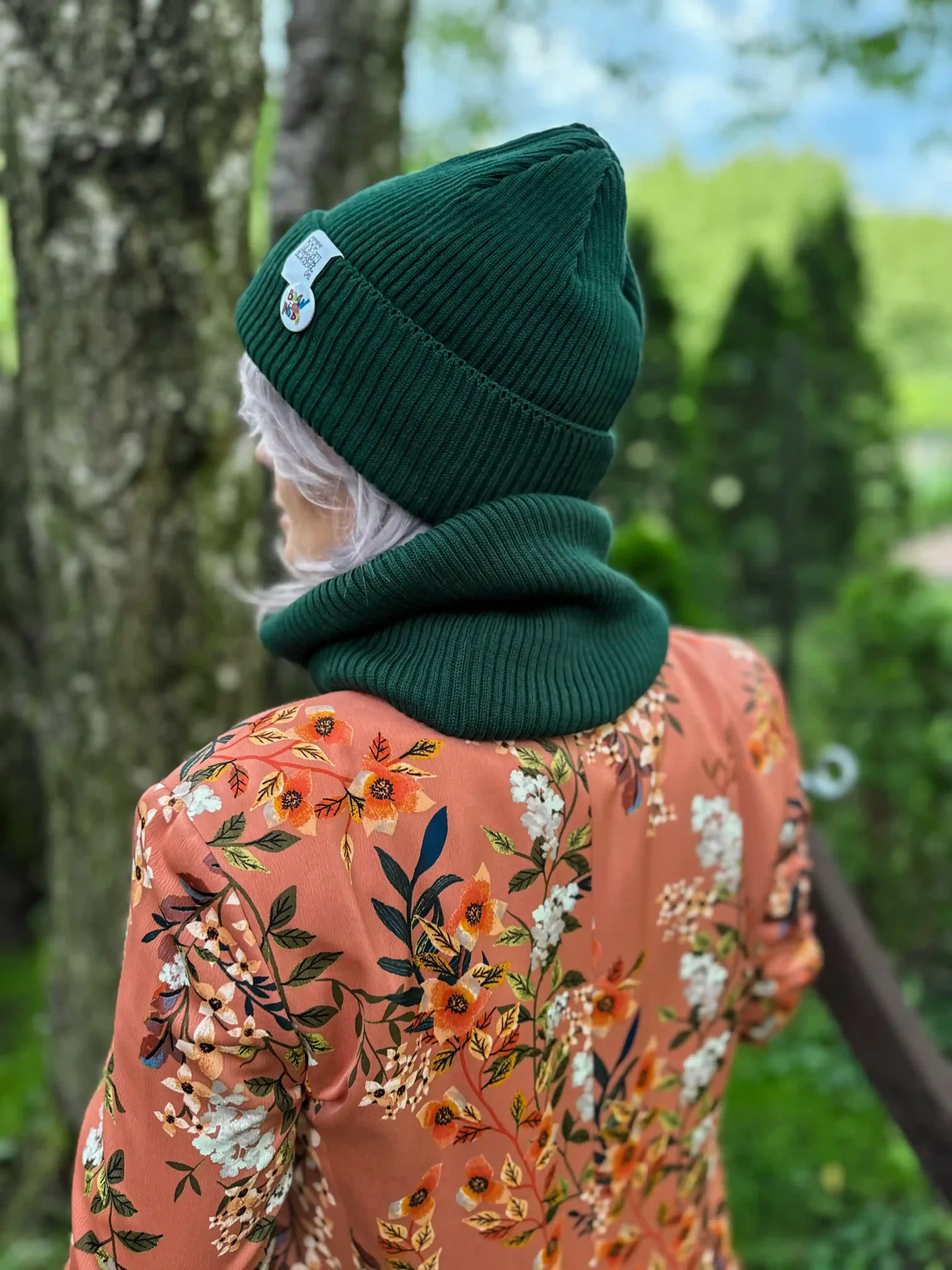 Czapka beanie z bawełny logo kolorowe "Zielony" 147 czapka beanie zielona scaled 1