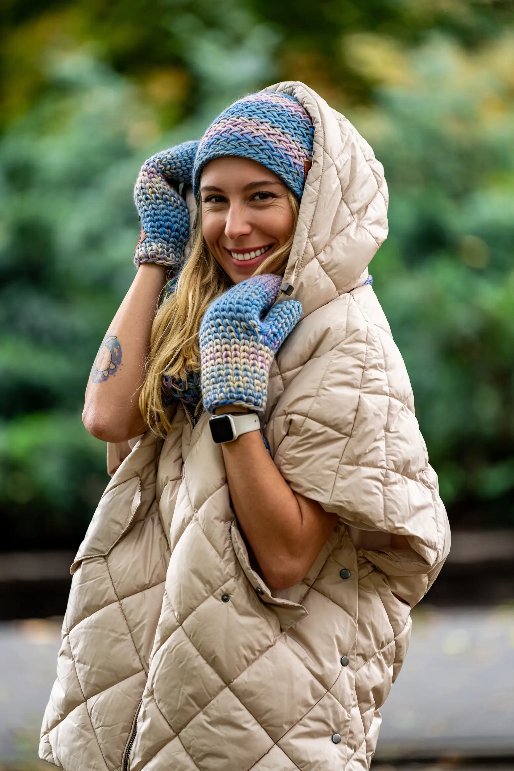 Czapka MERINO 100% Explorer "Pastele" 174 czapka dla blondynki pastele