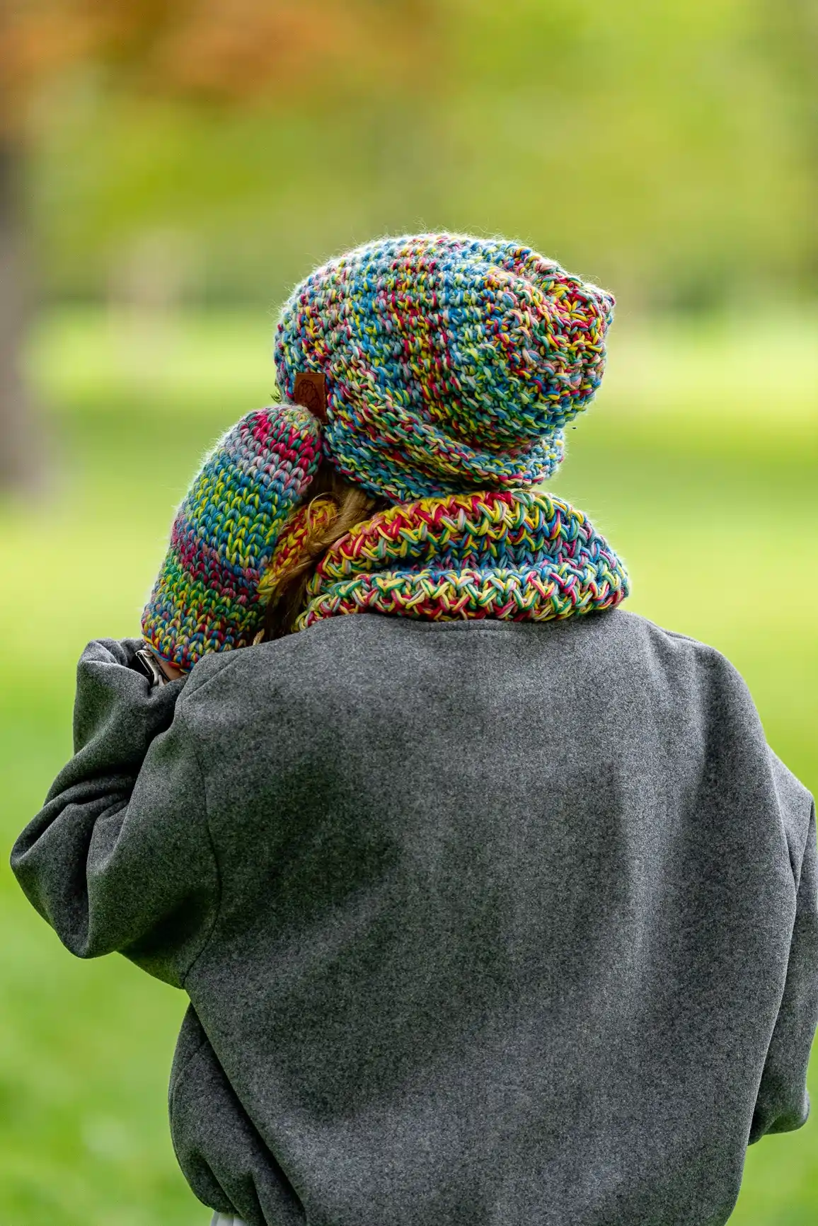 Czapka MERINO Neverland "Cukierki" + podszewka BAWEŁNA 55 czapka dla kobiety kolorowa