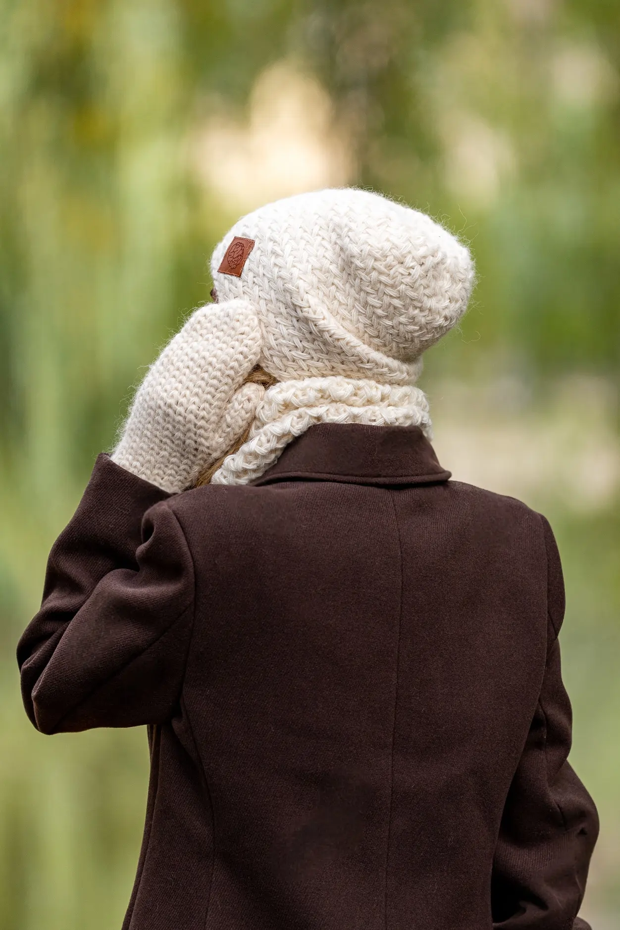 Czapka MERINO Explorer “Beżowy ecru” 219 czapka i rekawiczki merino