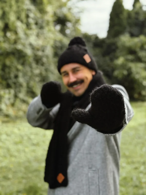 czapka i rekawiczki meski zestaw merino scaled 1