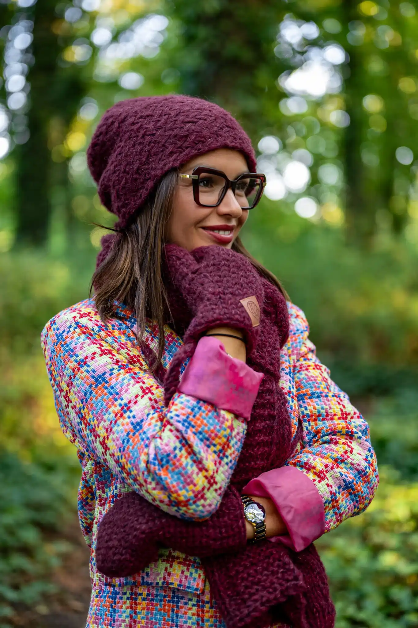Czapka MERINO Explorer "Bordo" 130 czapka kaszmir bordowa