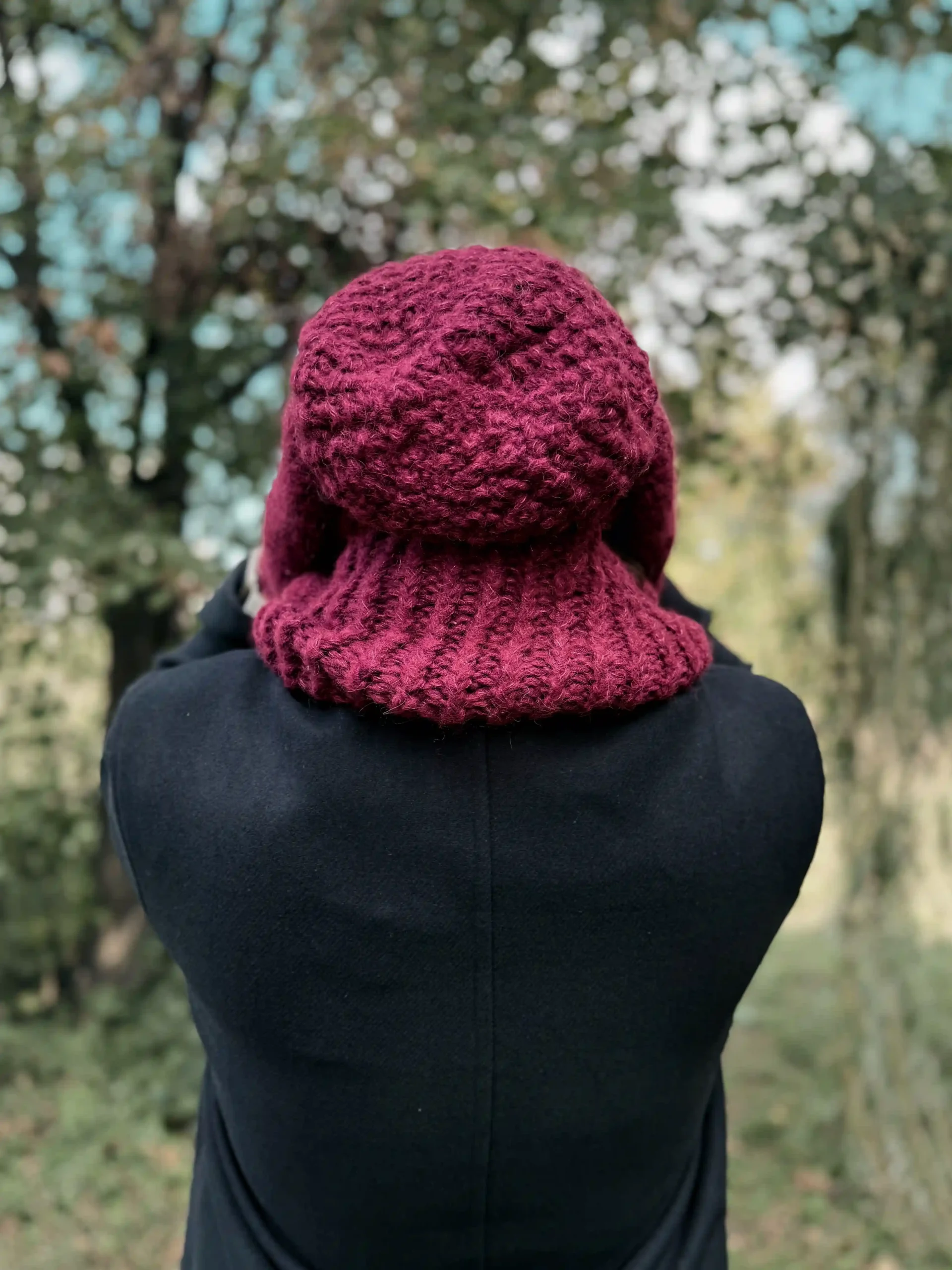 Męska czapka MERINO Neverland "Bordo" + podszewka JEDWAB 131 czapka merino bordowa scaled 1